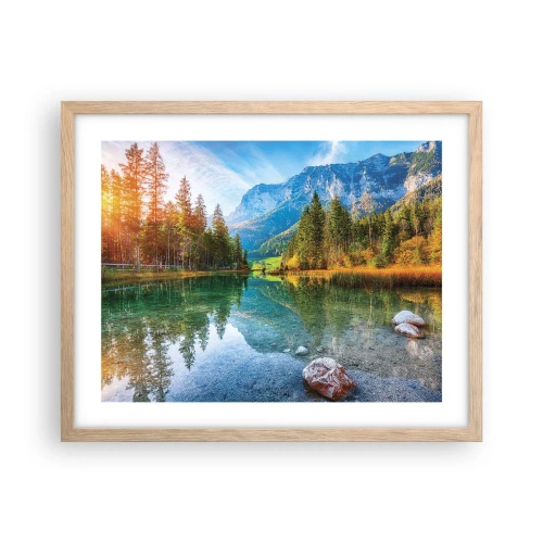 Póster en marco roble claro - La dulzura del otoño - 50x40 cm