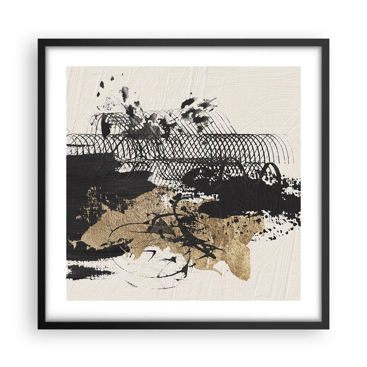 Póster en marco negro - Composición con pasión - 50x50 cm