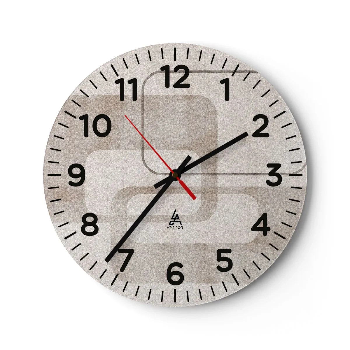 Reloj de pared - Reloj de vidrio - Fuga geométrica - 30x30 cm