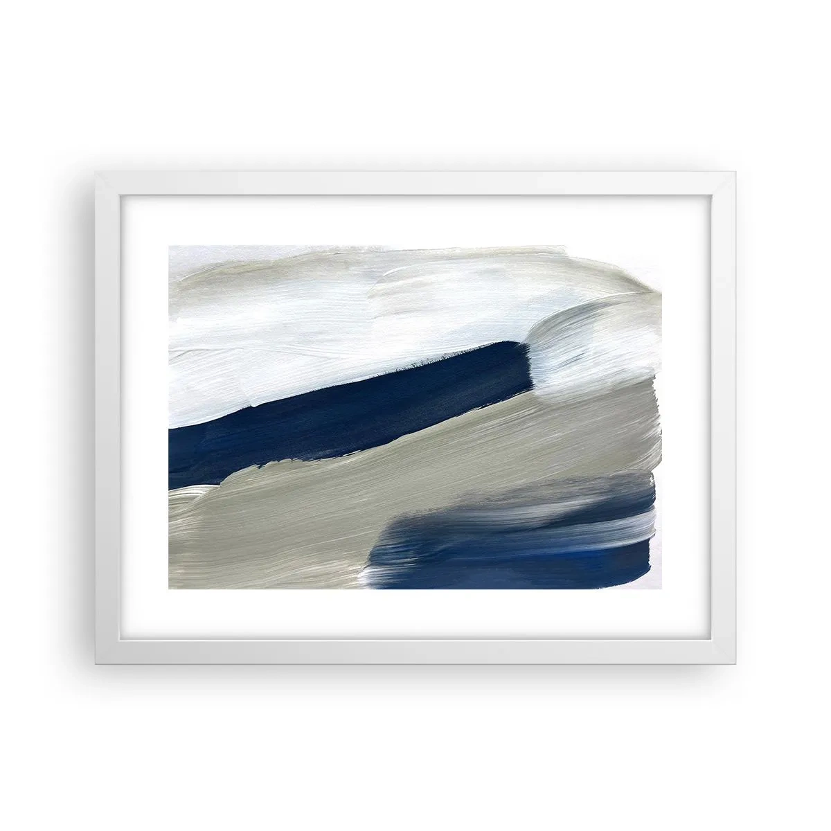 Póster en marco blanco - Encuentro con el blanco - 40x30 cm