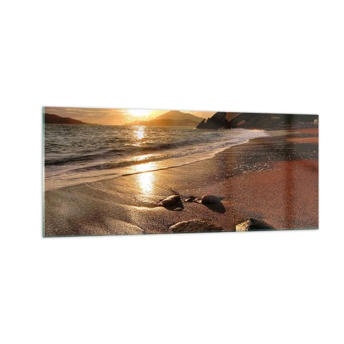 Cuadro sobre vidrio - Impresiones sobre Vidrio - Sigue el sol hacia las colinas - 100x40 cm