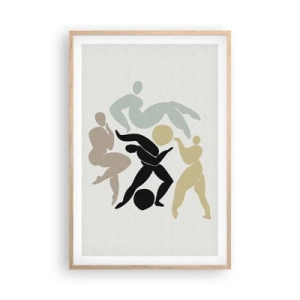 Póster en marco roble claro - Movimiento para la salud y la belleza - 61x91 cm