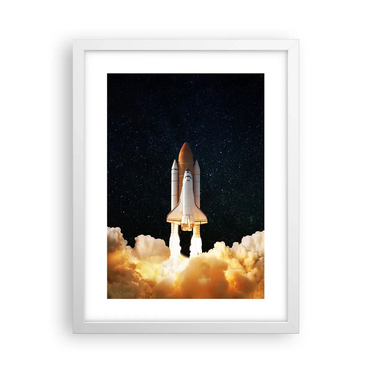 Póster en marco blanco - ¡Ad astra! - 30x40 cm