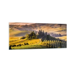 Cuadro sobre vidrio - Impresiones sobre Vidrio - Paisaje toscano - 100x40 cm