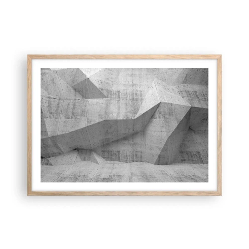 Póster en marco roble claro - Un verdadero desafío - 70x50 cm