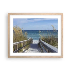 Póster en marco roble claro - En el sol, en el viento - 50x40 cm