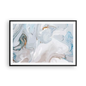 Póster en marco negro - Blanco fusión - 91x61 cm