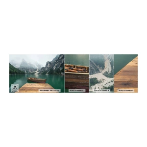 Muestra De Fotomural Standard Eco - Paisaje inolvidable - Paisaje, Montañas, Lago - 100x30 cm