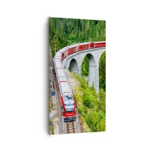 Cuadro sobre lienzo - Impresión de Imagen - Atravesando las montañas - 65x120 cm