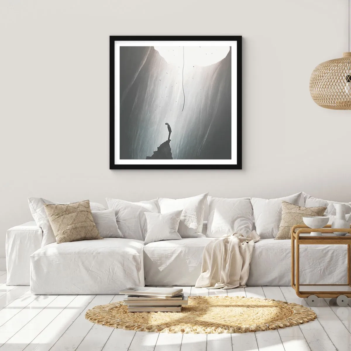 Póster en marco negro - Siempre hay una salida - 50x50 cm