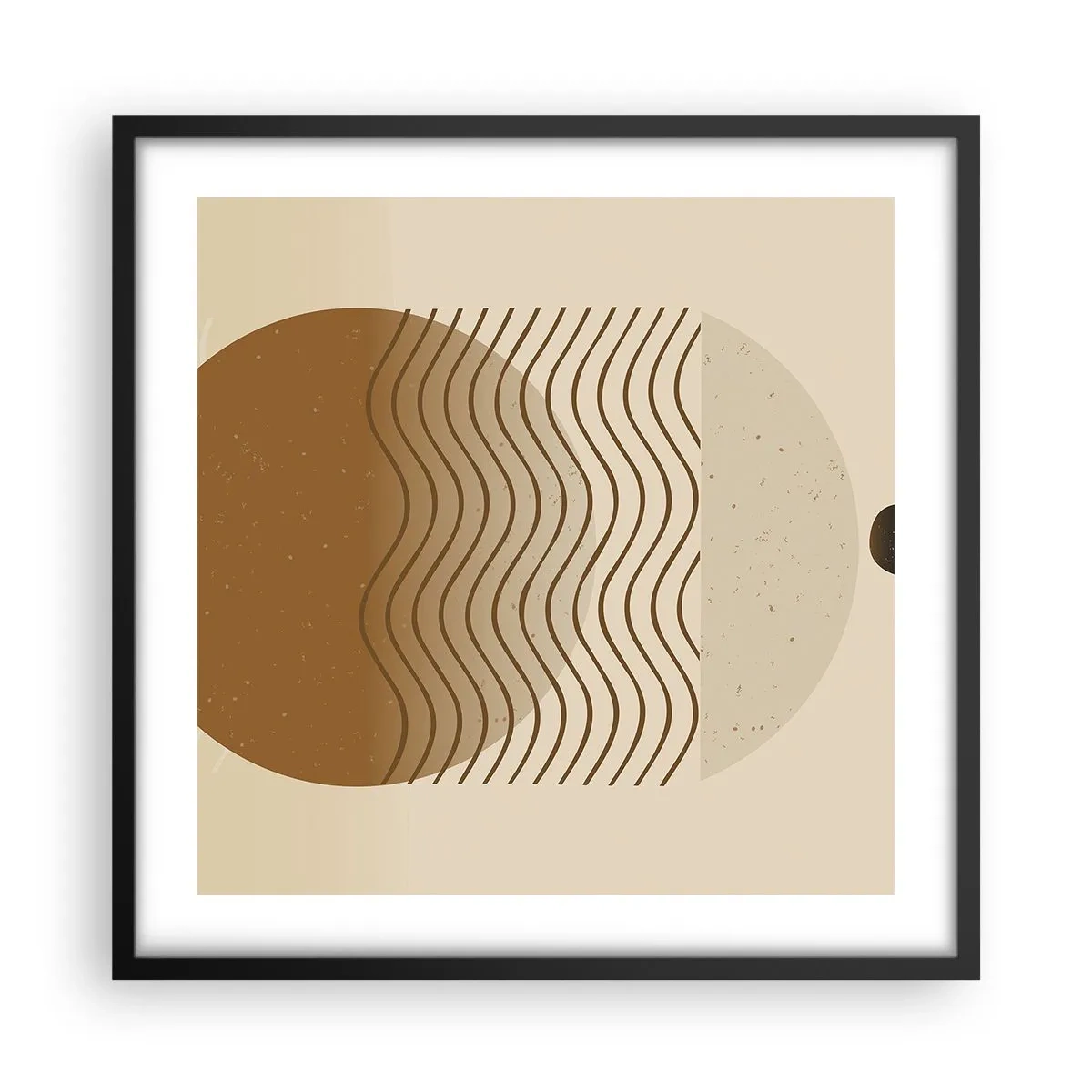 Póster en marco negro - Sobre el origen de las figuras geométricas - 50x50 cm