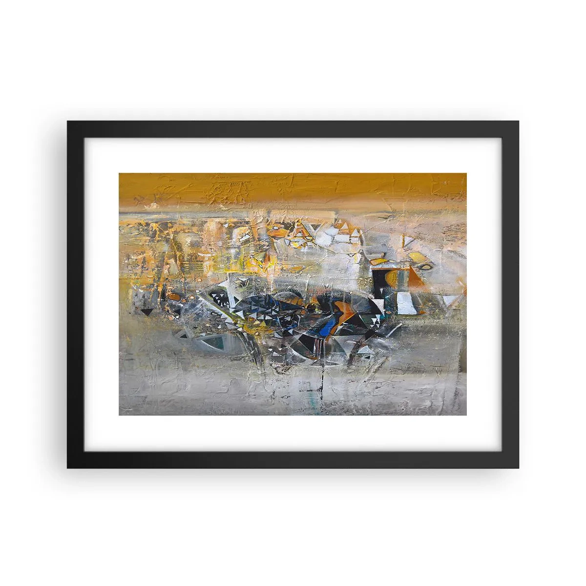 Póster en marco negro - Todo se pondrá en su sitio - 40x30 cm