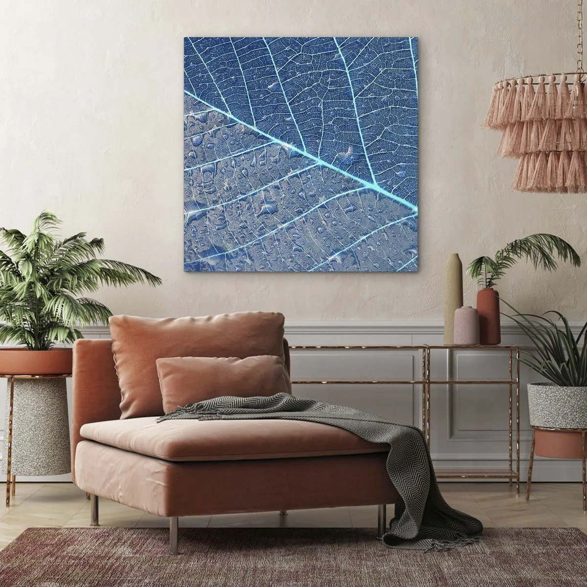 Cuadro sobre lienzo - Impresión de Imagen - Vida en el azul - 70x70 cm