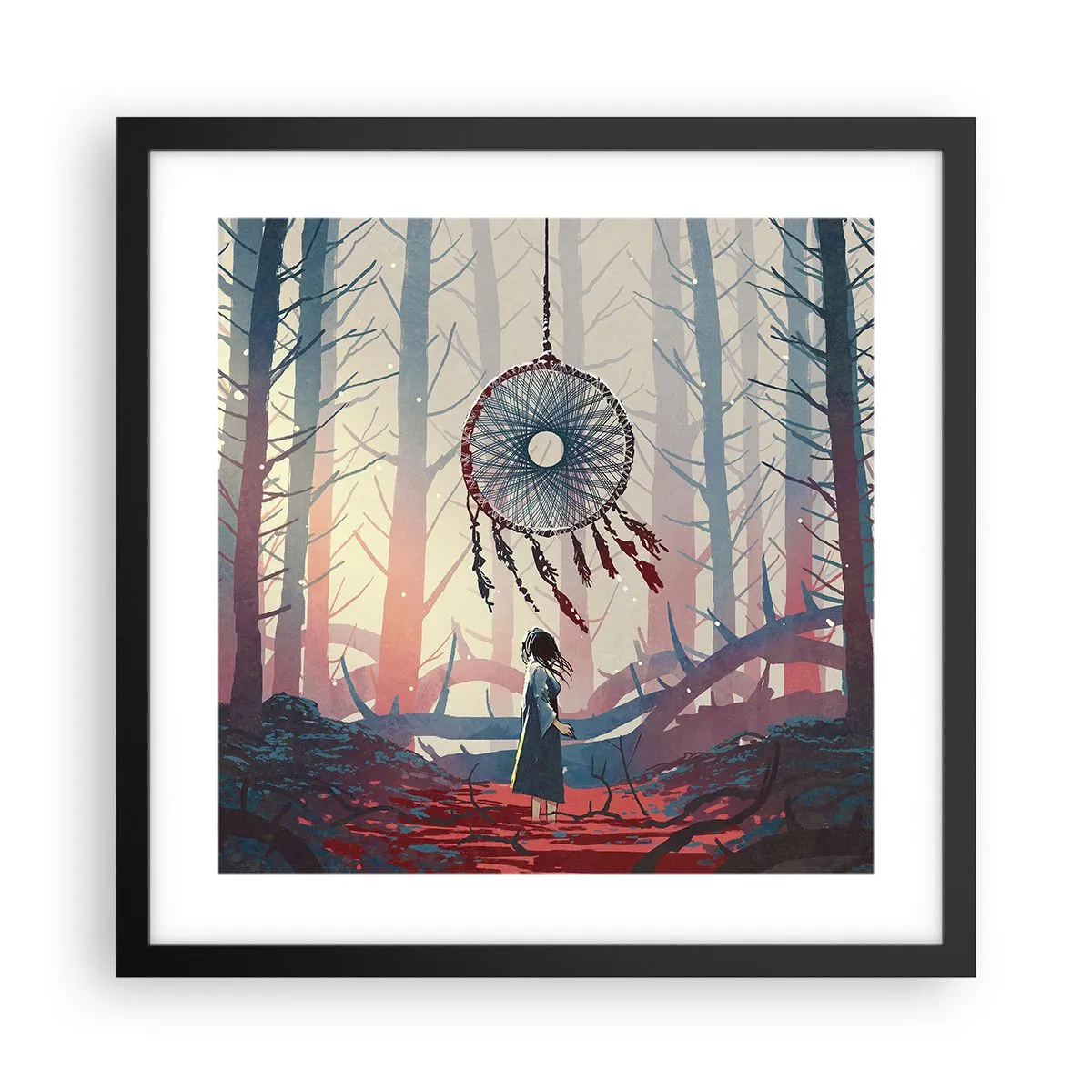 Póster en marco negro - El ritual secreto de la felicidad - 40x40 cm