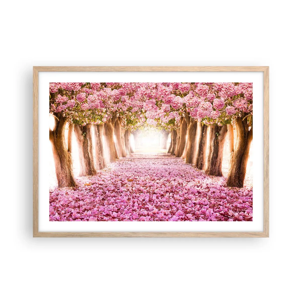 Póster en marco roble claro - El camino al paraíso - 70x50 cm