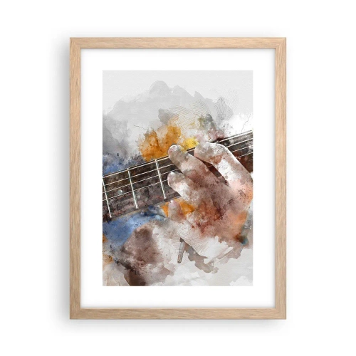 Póster en marco roble claro - Poesía entre las cuerdas - 30x40 cm