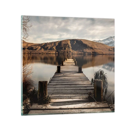 Cuadro sobre vidrio - Impresiones sobre Vidrio - Un paisaje en silencio - 70x70 cm