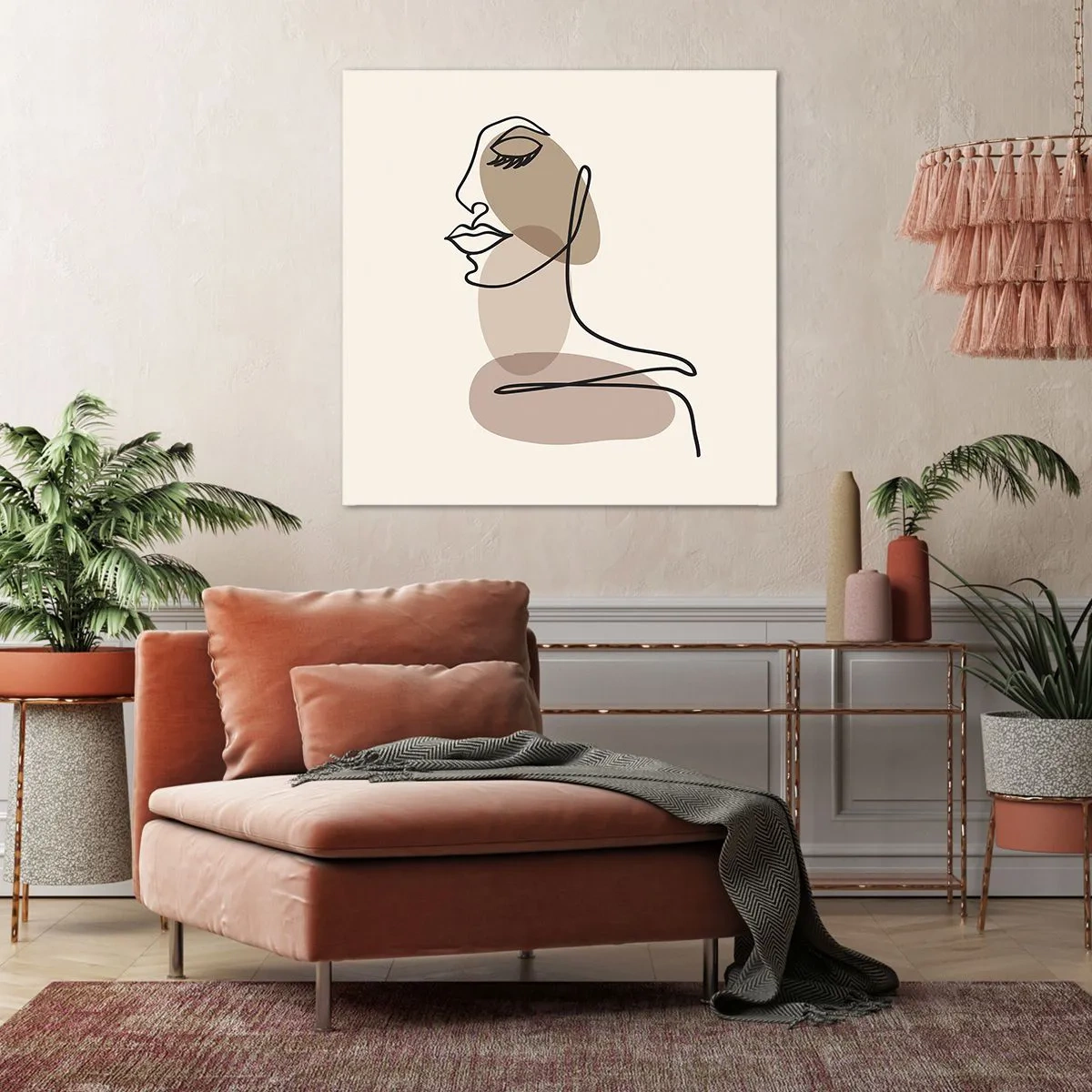 Cuadro sobre lienzo - Impresión de Imagen - Escucharse a sí misma - 40x40 cm