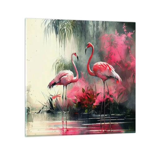 Cuadro sobre vidrio - Impresiones sobre Vidrio - Una lección de encanto natural - 60x60 cm