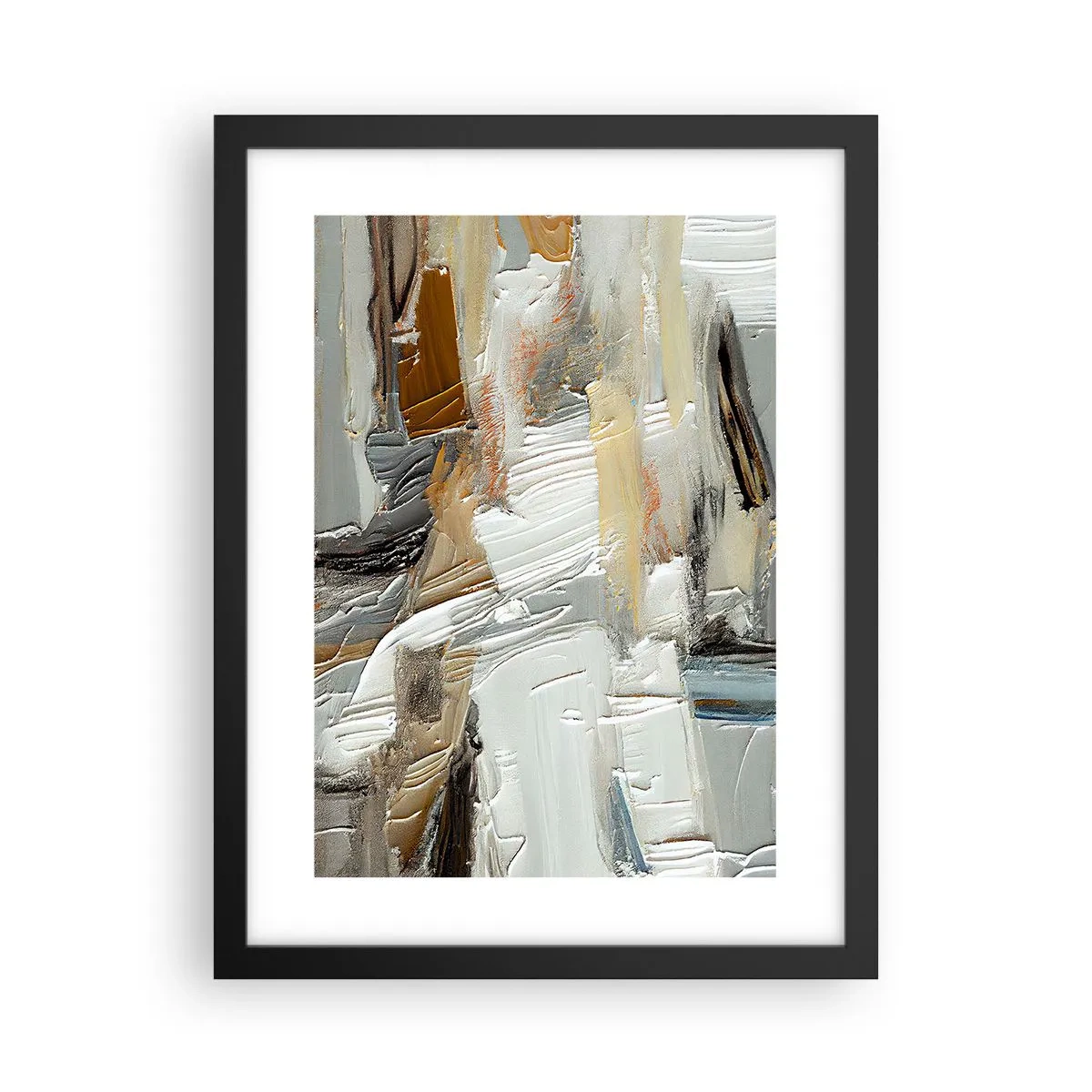 Póster en marco negro - Estratificación de colores - 30x40 cm