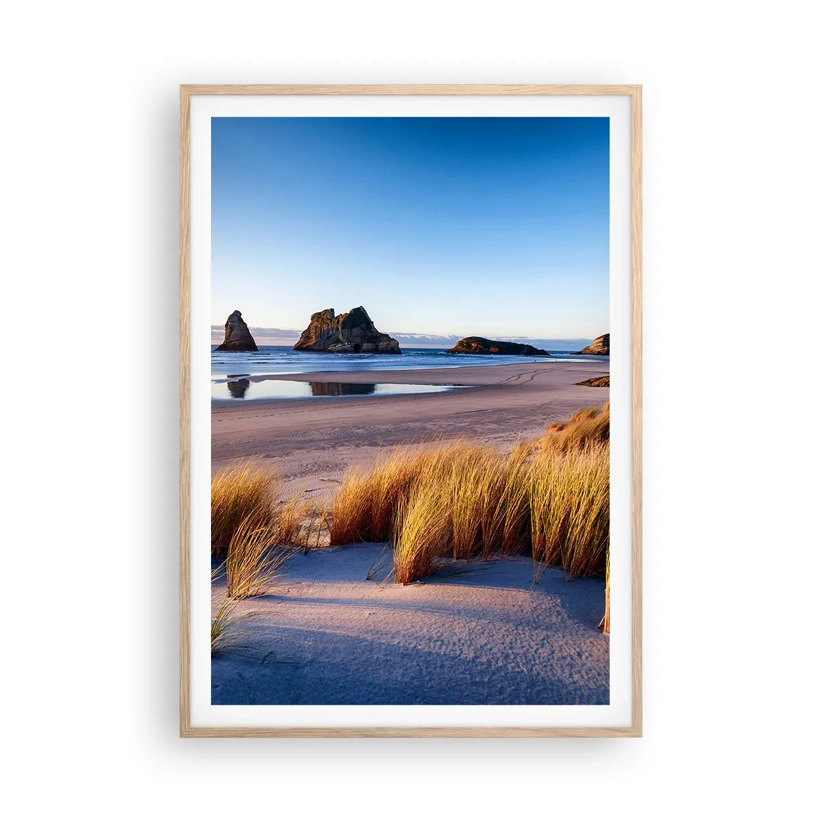 Póster en marco roble claro - Para buscadores de tranquilidad - 70x100 cm