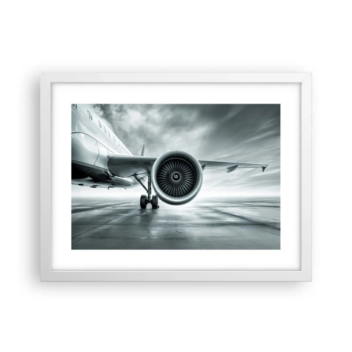 Póster en marco blanco - Hay poder - 40x30 cm