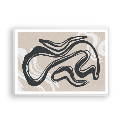 Póster en marco blanco - Expresión multiplicada - 100x70 cm