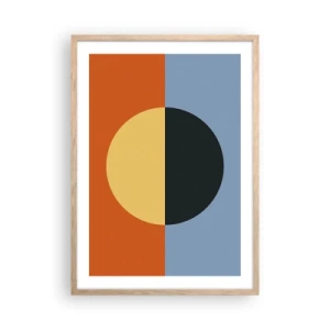 Póster en marco roble claro - Una composición de calidez y frescura - 50x70 cm