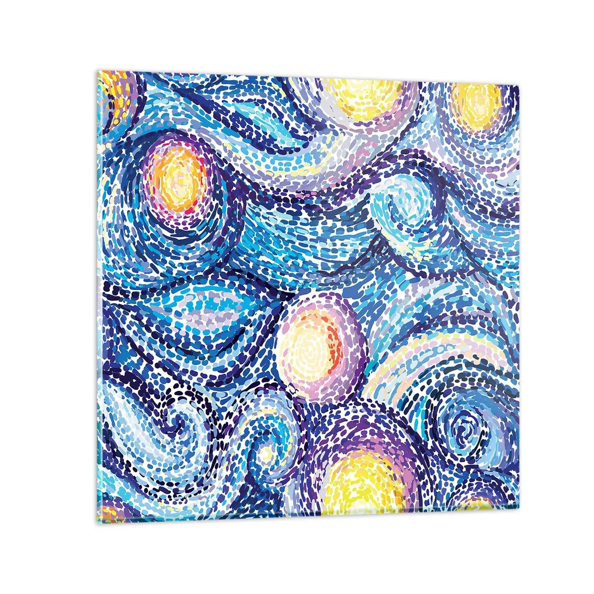 Cuadro sobre vidrio - Impresiones sobre Vidrio - De un cuadro de Van Gogh - 50x50 cm