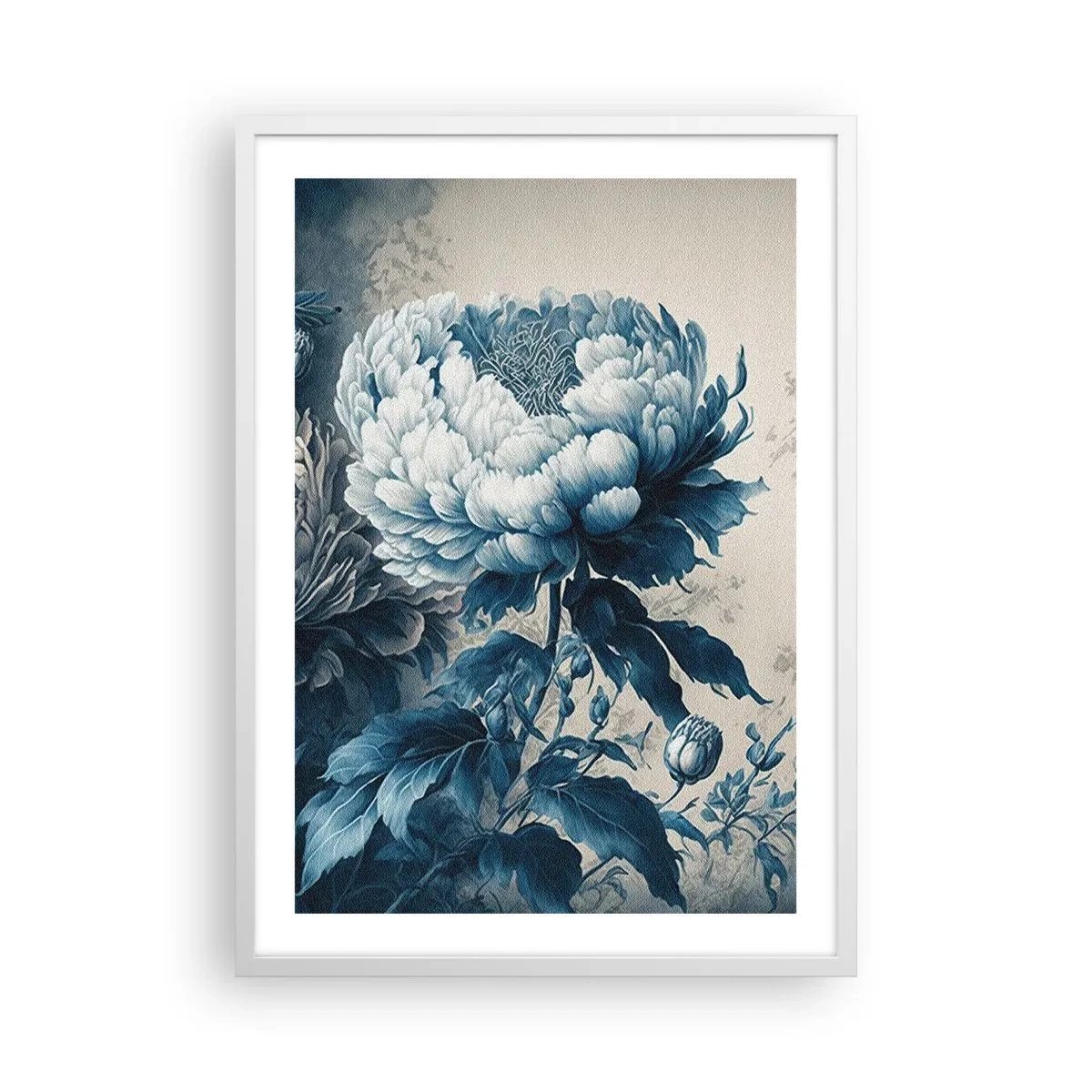 Póster en marco blanco - Una pareja unida - 50x70 cm