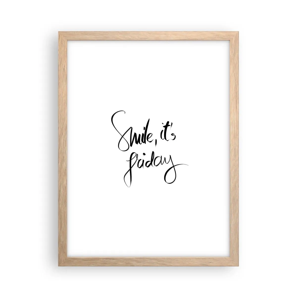 Póster en marco roble claro - La verdadera alegría - 30x40 cm