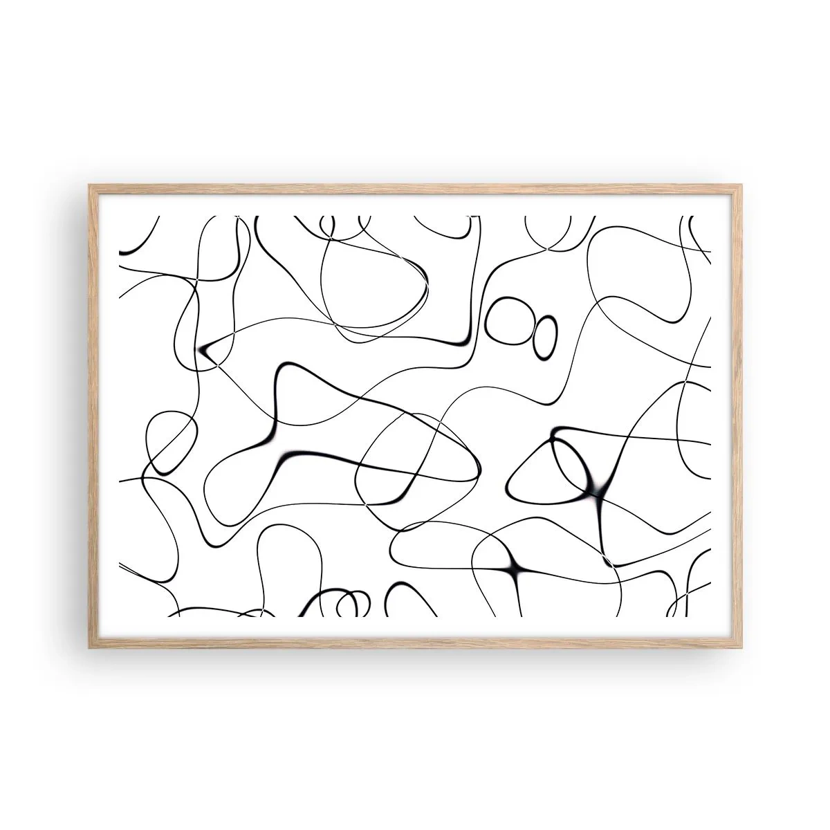 Póster en marco roble claro - Los caminos de la vida, las vicisitudes del destino - 100x70 cm