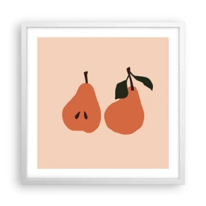 Póster en marco blanco - La dulzura misma - 50x50 cm