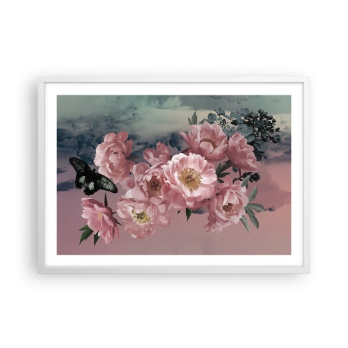 Póster en marco blanco - La cúspide del romance - 70x50 cm