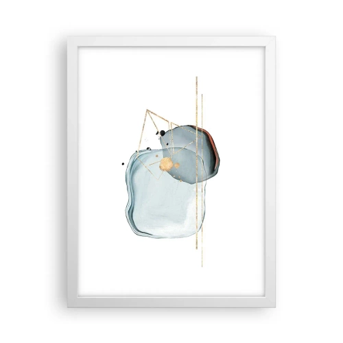 Póster en marco blanco - Un estudio de gotas - 30x40 cm