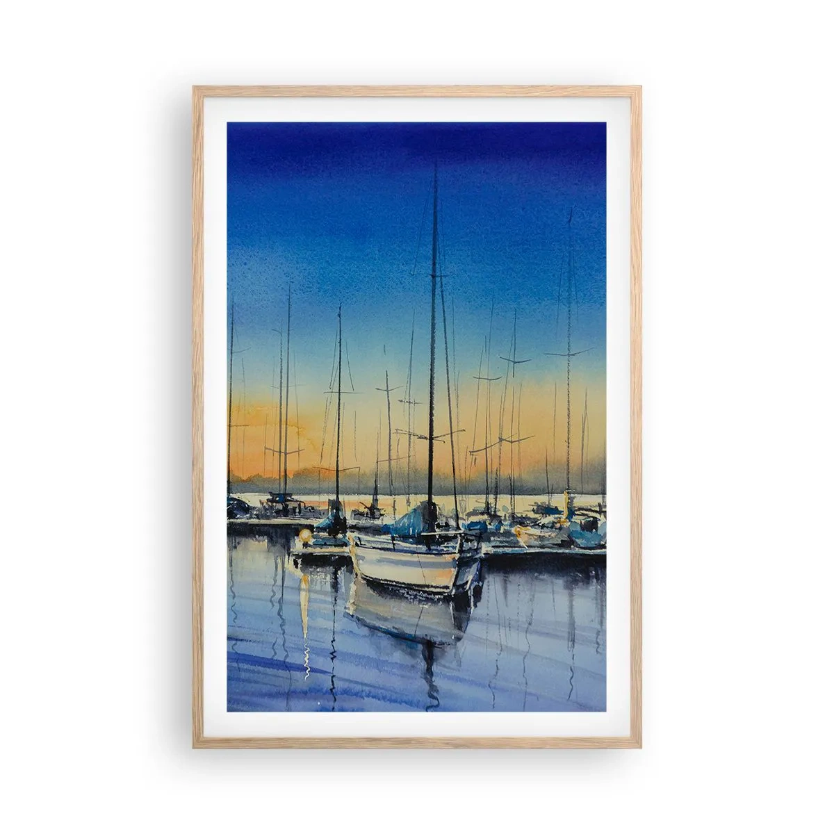 Póster en marco roble claro - El final de un buen día - 61x91 cm