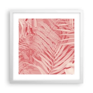 Póster en marco blanco - Concepto rosa - 40x40 cm