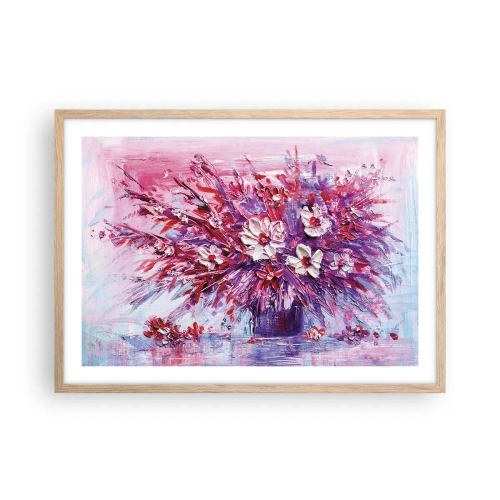 Póster en marco roble claro - Inocencia y pasión - 70x50 cm