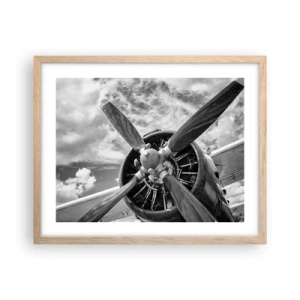 Póster en marco roble claro - Conquistador de los cielos - 50x40 cm