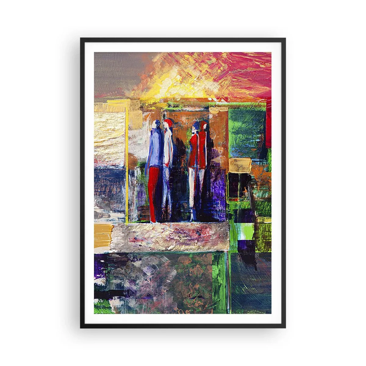 Póster en marco negro - Relaciones y emociones - 70x100 cm