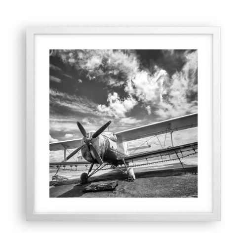 Póster en marco blanco - No puedo esperar - 40x40 cm