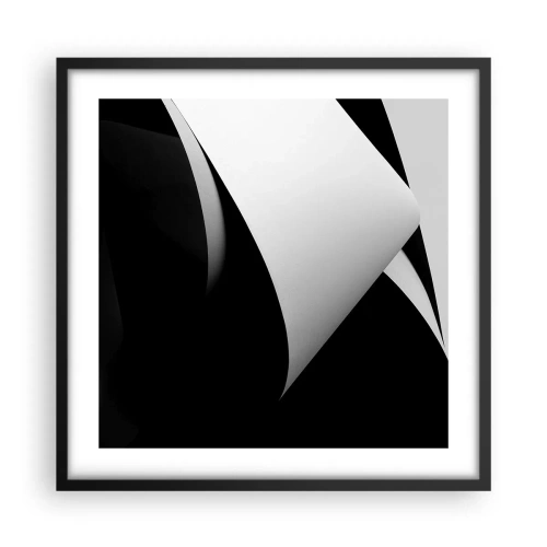 Póster en marco negro - Planos de luz desde las profundidades de la sombra - 50x50 cm