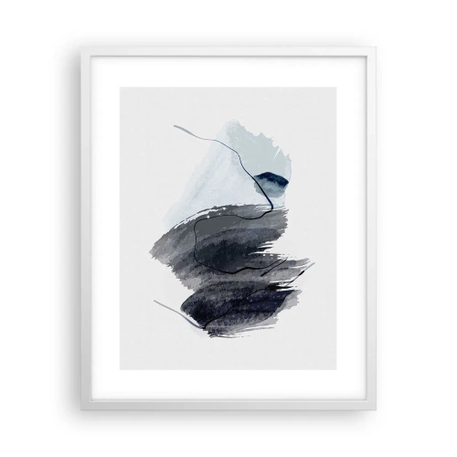 Póster en marco blanco - Intensidad y movimiento - 40x50 cm