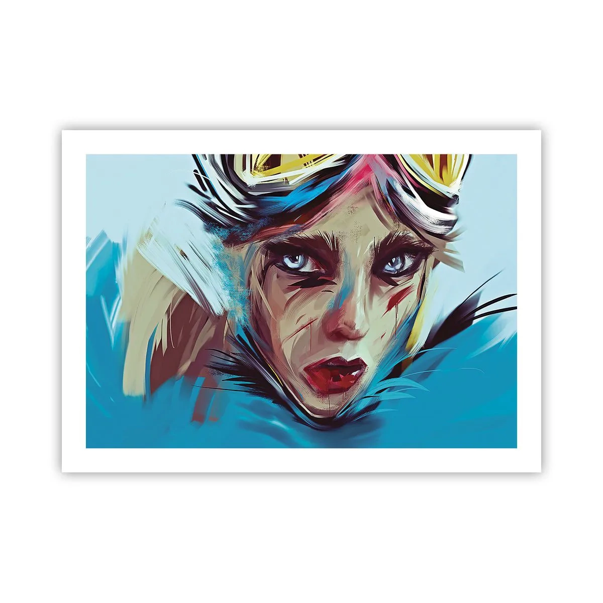 Póster - Guerrera colorida - 70x50 cm