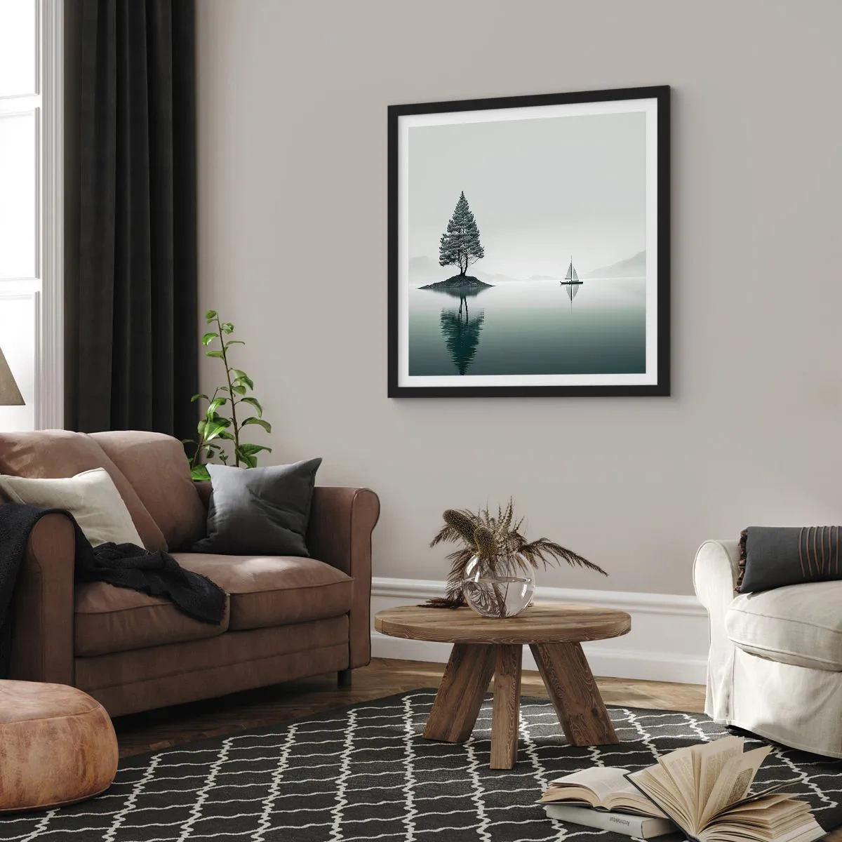 Póster en marco negro - Un sueño hecho realidad - 30x30 cm