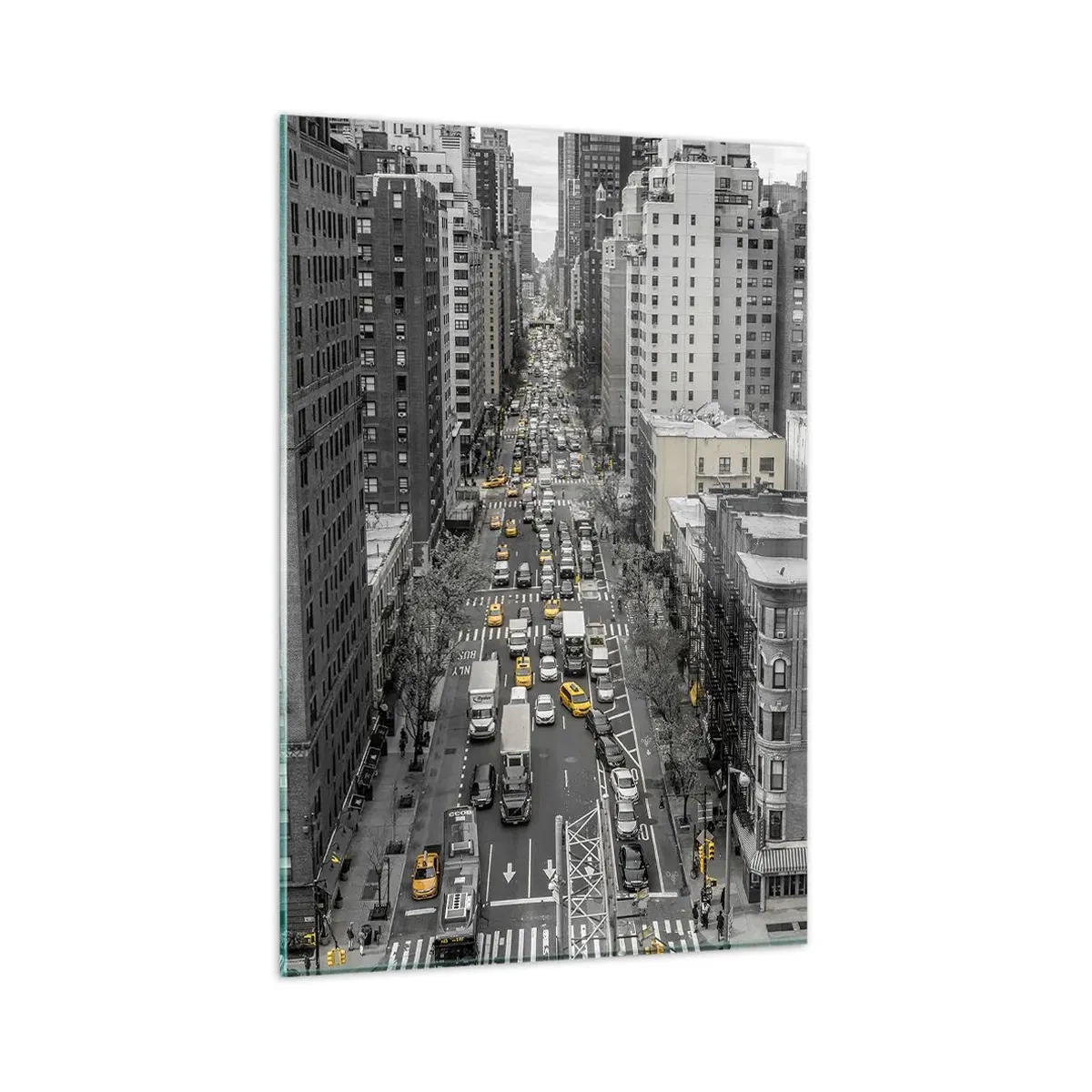 Cuadro sobre vidrio - Impresiones sobre Vidrio - La vida de Nueva York - 80x120 cm