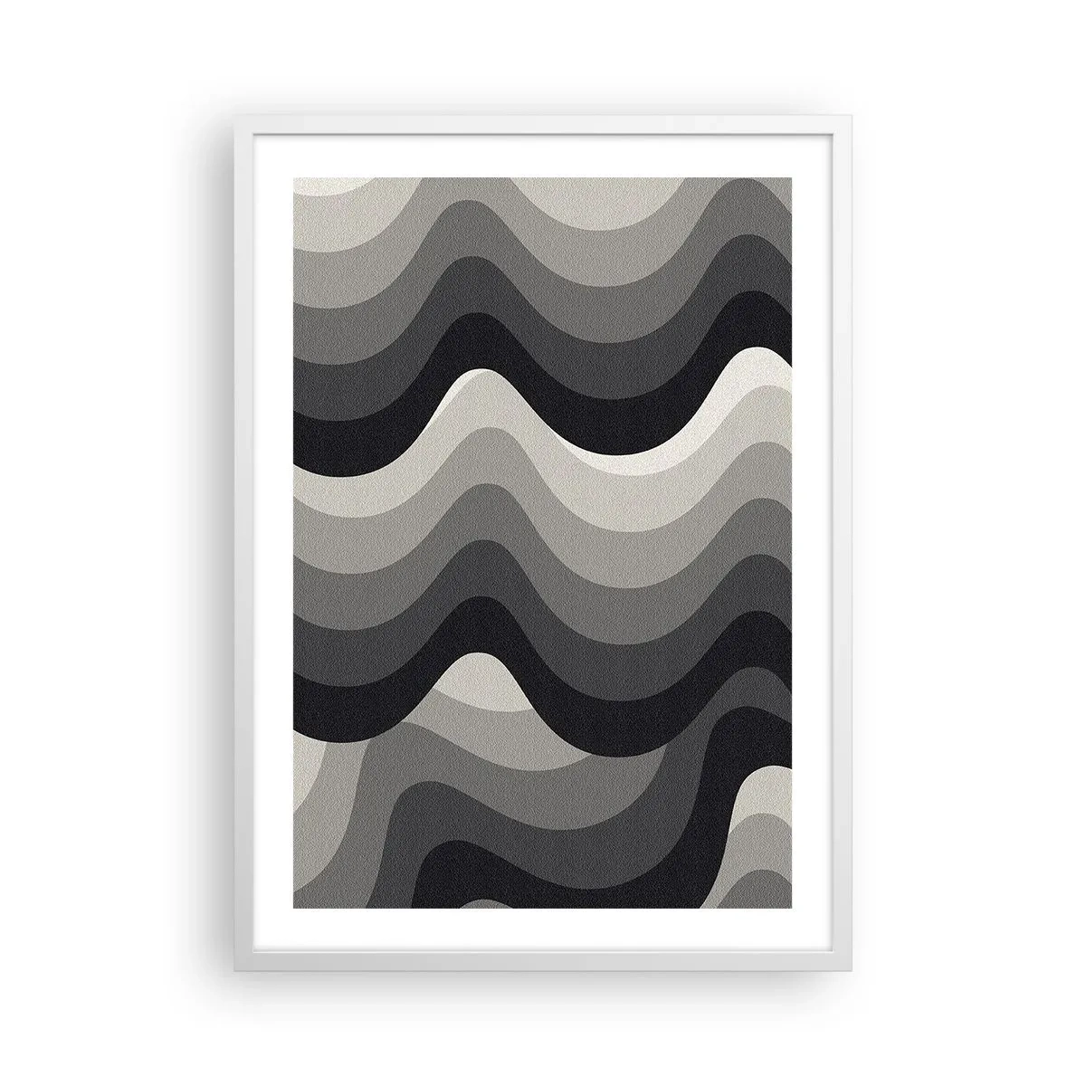 Póster en marco blanco - Ola tras ola - 50x70 cm
