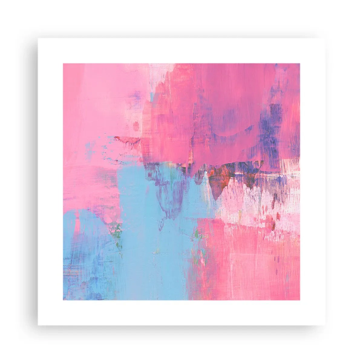 Póster - Rosa, azul y una pizca de luz - 40x40 cm