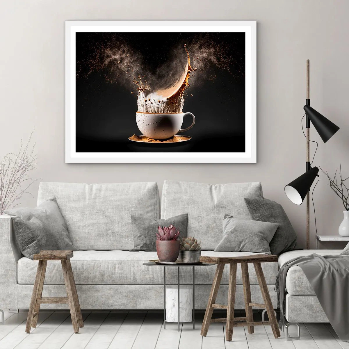 Póster en marco blanco - Una explosión de sabor - 100x70 cm