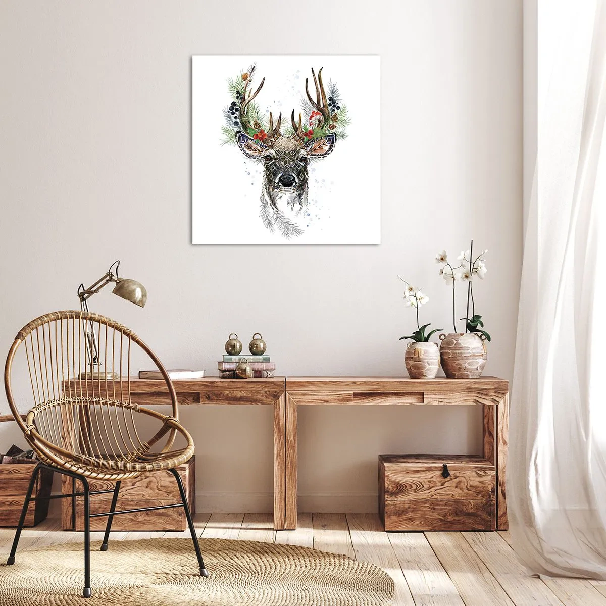 Cuadro sobre lienzo - Impresión de Imagen - Con vestimenta festiva - 70x70 cm